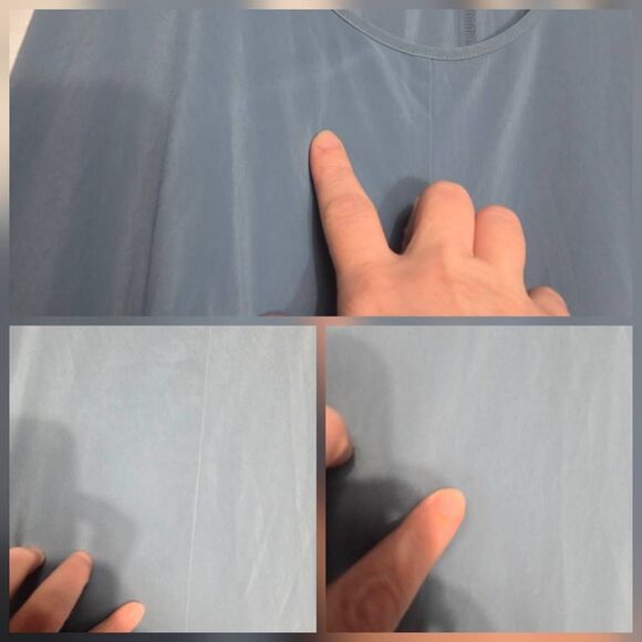 Athleta Presidio Hi-Low Sleeveless Dusty Blue Oversized Billowy Easy Wear Dress - Picture 7 of 7